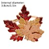 Mokylor 8 Pcs Maple Leaves Napkin Ring, Fall Metal Napkin