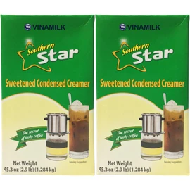 Southern Star Vinamilk Sweetened Condensed Creamer 45.3 oz Box (1284g) - Perfect for Vietnamese Coffee, Flan, Fruits - Makes Anything Delicious (2 Pack)