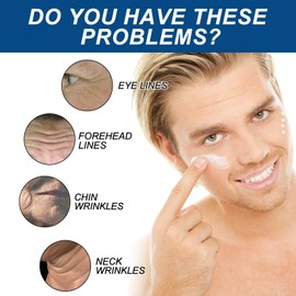 Gesichtscreme für Herren mit Hyaluronsäure, Anti-Aging Feuchtigkeitscreme für müde und matte Haut, Retinol Feuchtigkeitspflege für Gesicht, Gesichtspflege gegen Falten für Männer Cream