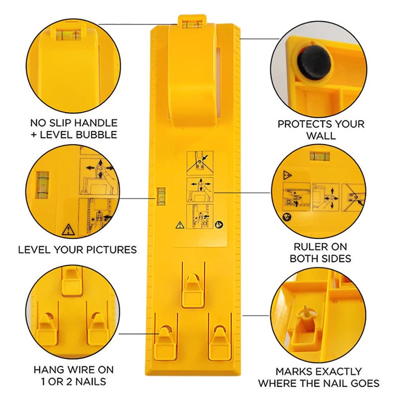 ANCLLO Picture Hanging Tool with Level Easy Frame Picture Hanger