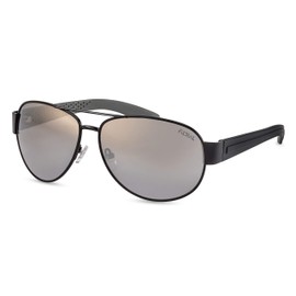 FILTRAL Mens Sports Aviator Sunglasses Silver Mirrored Sunglasses, black / grey