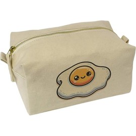 'Kawaii Fried Egg' Canvas Wash Bag/Makeup Case (CS00036891)