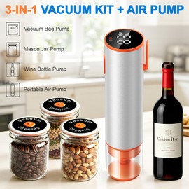 KOSGHO Handheld Vacuum Sealer for Food, 4-IN-1 Compact Food Vacuum Sealer
