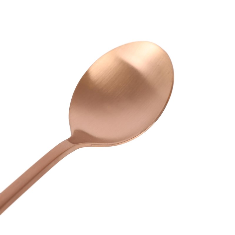 Argon Tableware Stainless Steel Dessert Spoons - 20cm - Copper