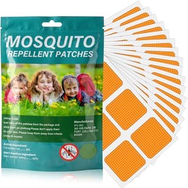 120 Pack Mosquito Repellent Patches, Individually Wrapped Mosquitoes Bracelets Stickers for Camping Swimming Outdoor Indoor, Deet Free,