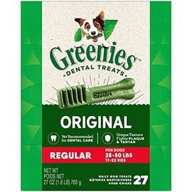 GREENIES Original Regular Natural Dog Dental Care Chews Oral Health Dog Treats