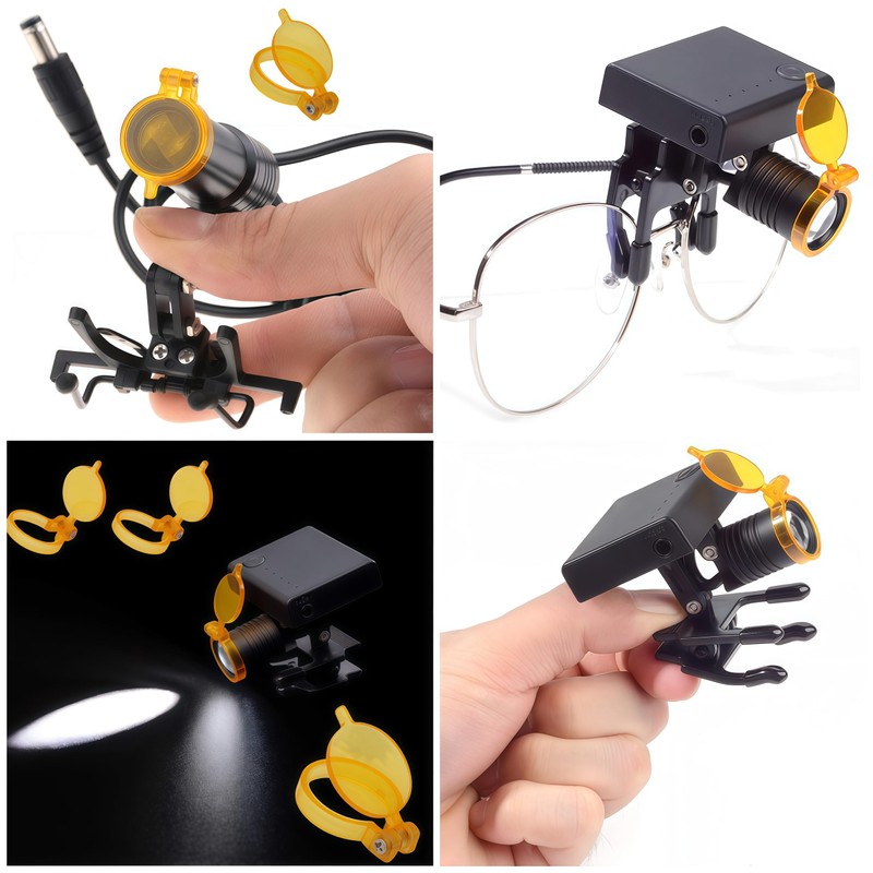 2PCS Yellow Filter for LED Head Light Lamp Dental Loupes