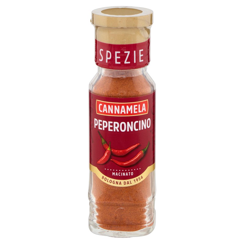 Cannamela, Linea Maxi Oro, Peperoncino Macinato, Confezione da 45g, Piccantezza
