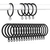 Kinsinder 60 Pieces Metal Curtain Rings, Rings for Curtain Rods