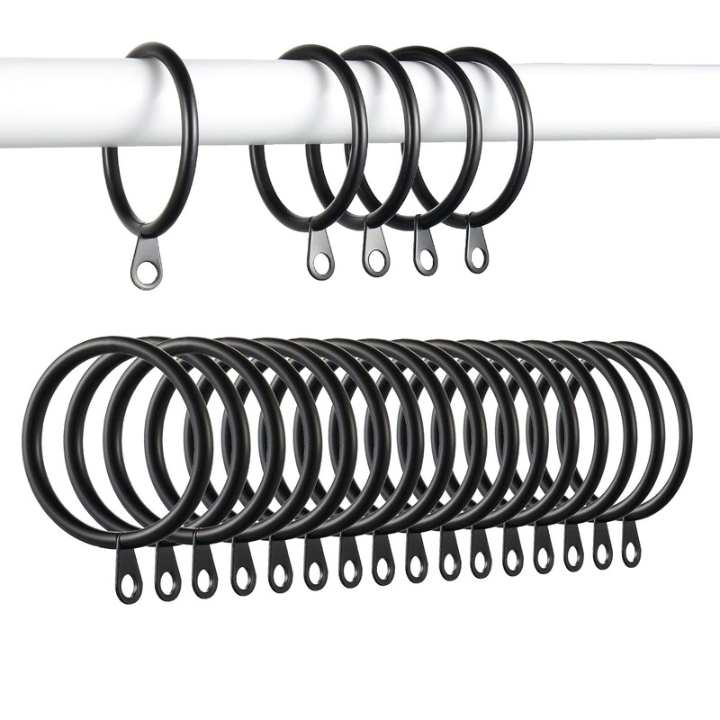 Kinsinder 60 Pieces Metal Curtain Rings, Rings for Curtain Rods