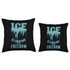 Ice Climbing is my Freedom Ice Climbing Throw Pillow