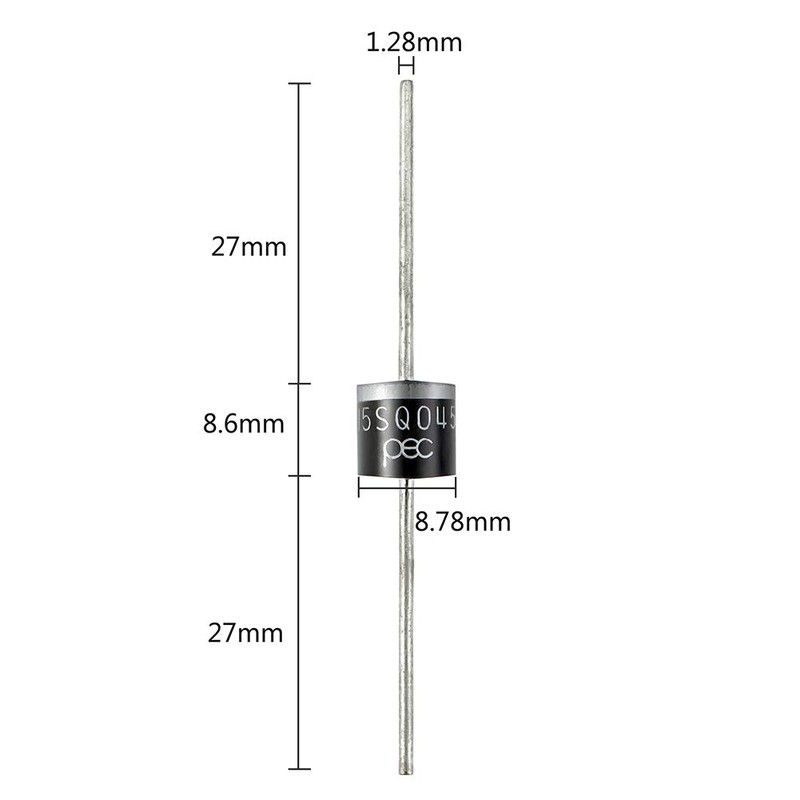 WayinTop 25pcs 15SQ045 Schottky Diodes, 15A 45V Diode Axial Schottky