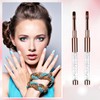 Oval & Flat UV Gel Nail Brush Rhinestone Handle Nail