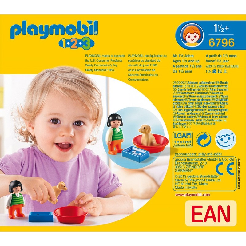 Playmobil 6796 1.2.3 Girl with Dog
