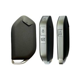 Key Shell Cover Compatible with Kia | Sport R, GT, SORENTO, PICANTO, XCEED | White/Black - Replacement for Car Remote Control (Black, 2+1 Buttons)