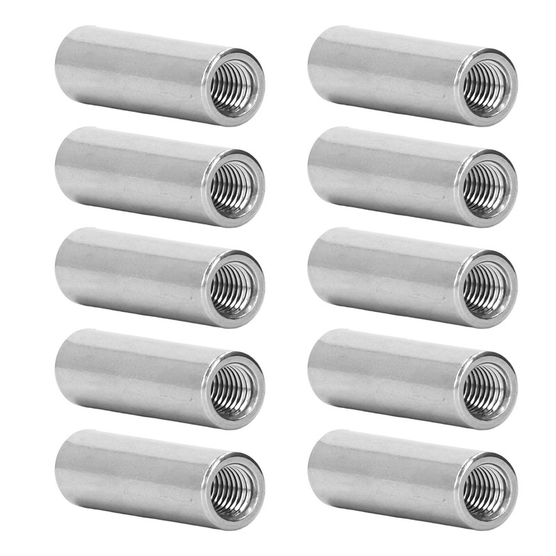 10PCS Female Thread Coupling Nut M8 X 1.25 12 L40mm