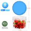 Freezer Storage Containers, [6 Pack-16 Oz] Airtight Plastic Food Storage
