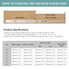 18 Inch 1 Pair Soft Close Drawer Slides, 3 Full