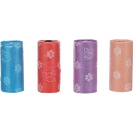 Flamingo Poop Bag Basic Paws Multicoloured 4 x 15 Pieces