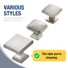 JOY DECOR 10 Pack Brushed Nickel Square Cabinet Knobs for
