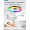 LEDIARY RGB Low Profile Ceiling Fans with Lights and Remote,