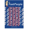 FeetPeople Curly (or Twister No-Tie) Shoelaces, White/Red/Blue, 2 Pair