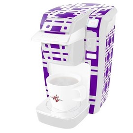 WraptorSkinz Decal Style Vinyl Skin compatible for Keurig K10 / K15 Mini Plus Coffee Makers Boxed Purple (COFFEE MAKER NOT INCLUDED)