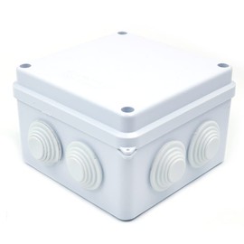 Tiardey ABS Waterproof Junction Box, IP65 Dustproof, Weatherproof, Cable Housing for Outdoor Use, Junction Boxes for Cable Boxes - 100 x 100 x 70 mm