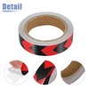 ACROPIX Universal 2.5cmx9m Red and Black Arrow Car Reflective Sticker