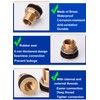 LCOUACEO 3 Pieces Water Butt Feed-Through Brass Tank Fitting, Barrel