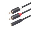 RCA Cable, 3.5mm (Female) to 2RCA Male Stereo Mini Plug