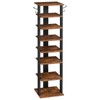HOOBRO 8 Tiers Vertical Shoe Rack, Wooden Shoe Storage Organizer