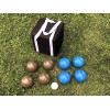 BuyBocceBalls Unique Bocce Sets - 107mm with Brown and Blue