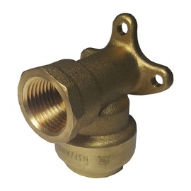 1 PIECE XFITTING 3/4" PUSH FIT X 1/2" FEMALE NPT DROP EAR ELBOW, CERTIFIED TO NSF/ANSI 61 - LEAD FREE BRASS