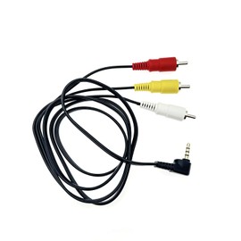 JZK 3.5mm male to 3 RCA male stereo audio cable, replacement audio visual cable, video input cable, stereo video and audio connector, AV cable for camcorders, TVs, cameras