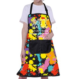 BNQL Painting Artist Apron with Pockets Artist Painter Gifts Art Lover Gift for Art Teacher Apron Painter Apron (Love Art apron)