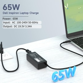 65W 45W AC Charger Compatible with Dell Inspiron 15 3000 5000 Series 3500 3501 3502 3520 3535 3581 3582 3583 3590 3593 3595 5501 5510 5515 5570 5590 5591 5593 Laptop Charger Power Supply Cord