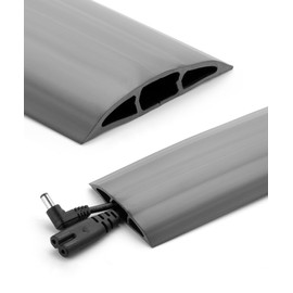 Bates- Floor Cord Cover, 8ft Cable Cover, Grey Extension Cord Cover Floor, Cord Protector, Floor Cable Cover, Cord Hider Floor, Cable Cover Floor, Cable Floor Cover, Cable Covers for Cords