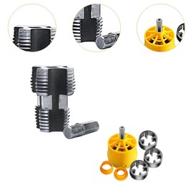 Colcolo PVC Pipe Threader Kit, Thread Maker Tools, with 1/2in 3/4in 1in Dies,Multifunction Plumbing Tools,Supplies for Electric Drill, Style B