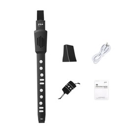 Digital Wind Instrument Portable Automatic Vibration Mini Electronic Wind Instrument Set with Removable Mouthpiece Type C Rechargeable 1200mAh Electric Flute Saxophone for Elderly Entertainment