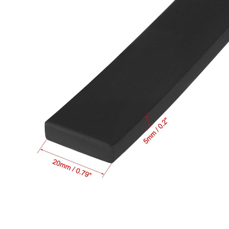 sourcing map Solid Rectangle Rubber Seal Strip 20mm Wide 5mm