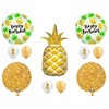 CUSTOM Gold Pineapple Happy Birthday Party Balloons Decoration Luau Tropical