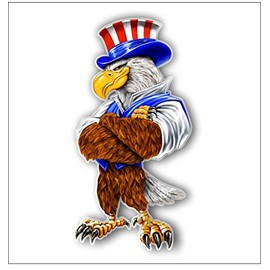 Vinyl Junkie Graphics Uncle Sam Eagle Sticker/Decal
