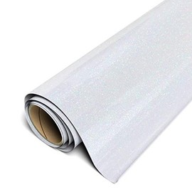 Siser Glitter HTV 20" x 10ft Roll - Iron on Heat Transfer Vinyl (Rainbow White)