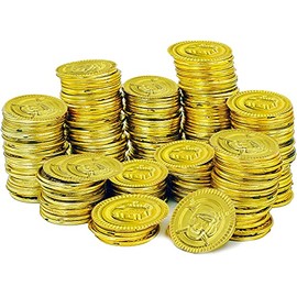 The Dreidel Company St. Patrick's Gold Coins Novelty Party Favors, Gold Coins Bulk (500 Gold Coins)
