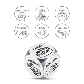 White Elephant Gifts for Adults Funny, Santa Swap Gift Exchange Dice, Christmas Dice Gifts for Women Men, Valentines Day Gifts, Food Dice Gifts for Couples, Anniversary Wedding Gift for Couple Wife