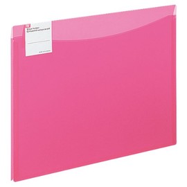 Kokuyo Clear Holder, 2 Pockets, Envelope Wide, A4 Side, Pink, F-5771P