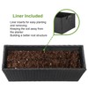 LEWIS&WAYNE Large Rectangular Block Planter Box Handmade Wicker Tall Planters