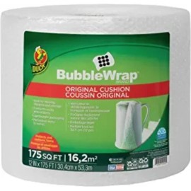 Duck Brand Bubble Wrap Roll, Original Bubble Cushioning, Perforated Every 12