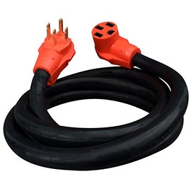 Valterra Mighty Cord® RV 50-Amp Extension Cord, 10-Foot Power Extension Cord, Red